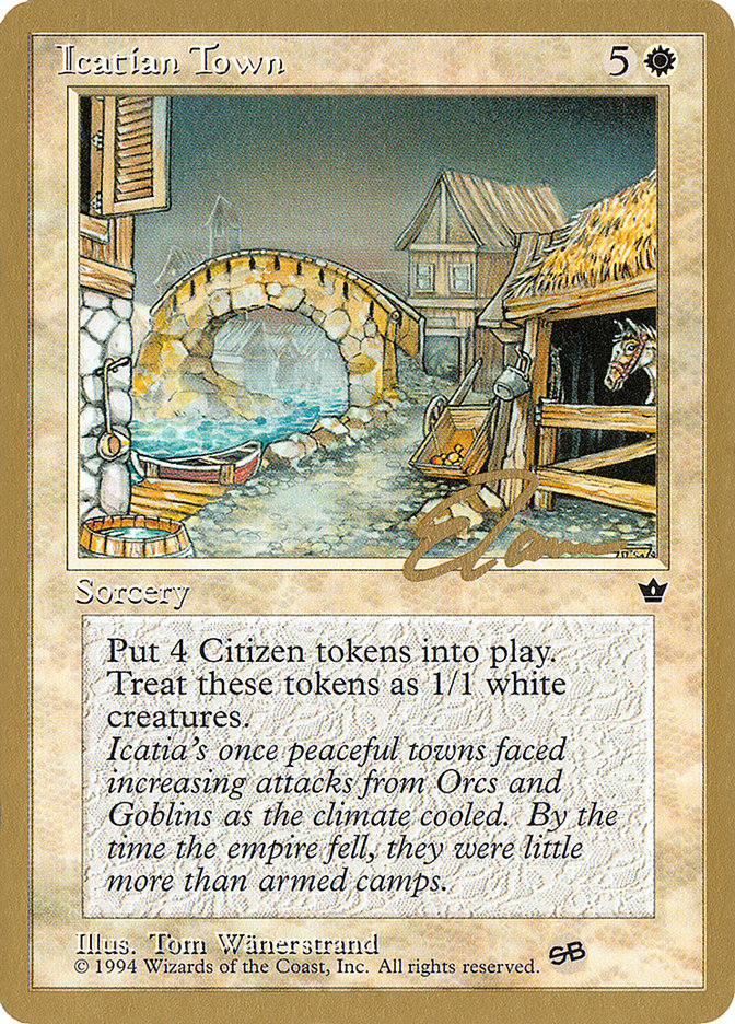 Icatian Town (Eric Tam) (SB) [Pro Tour Collector Set] | Good Games Modbury