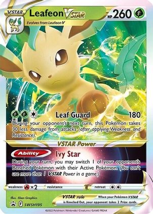 Leafeon VSTAR (SWSH195) (Jumbo Card) [Sword & Shield: Black Star Promos] | Good Games Modbury