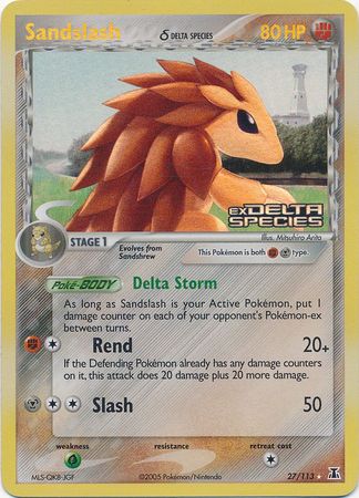 Sandslash (27/113) (Delta Species) (Stamped) [EX: Delta Species] | Good Games Modbury