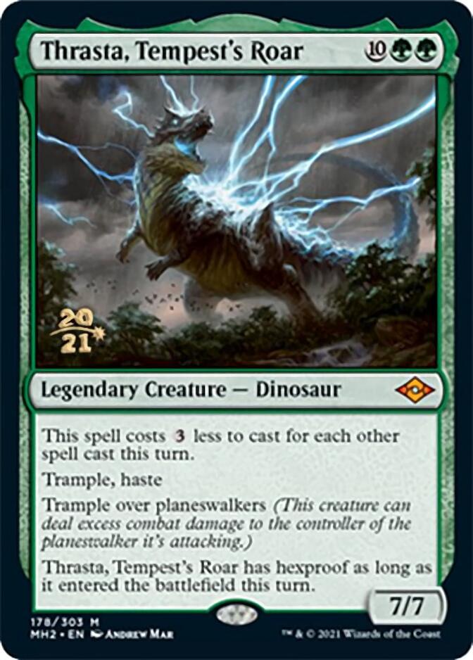 Thrasta, Tempest's Roar [Modern Horizons 2 Prerelease Promos] | Good Games Modbury