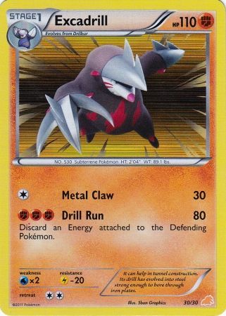 Excadrill (30/30) [Black & White: Trainer Kit - Excadrill] | Good Games Modbury