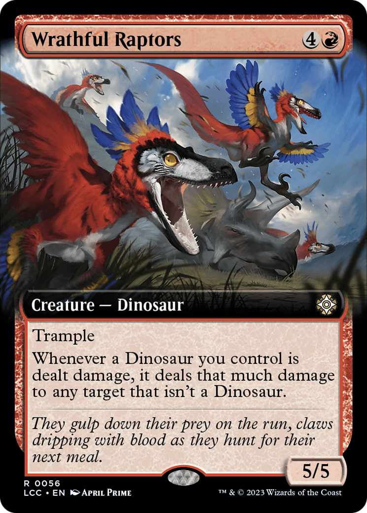 Wrathful Raptors (Extended Art) [The Lost Caverns of Ixalan Commander] | Good Games Modbury