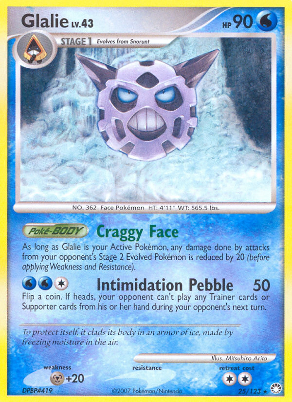 Glalie (25/123) [Diamond & Pearl: Mysterious Treasures] | Good Games Modbury