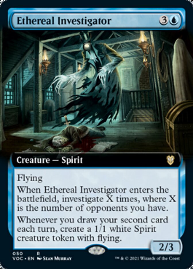 Ethereal Investigator (Extended Art) [Innistrad: Crimson Vow Commander] | Good Games Modbury