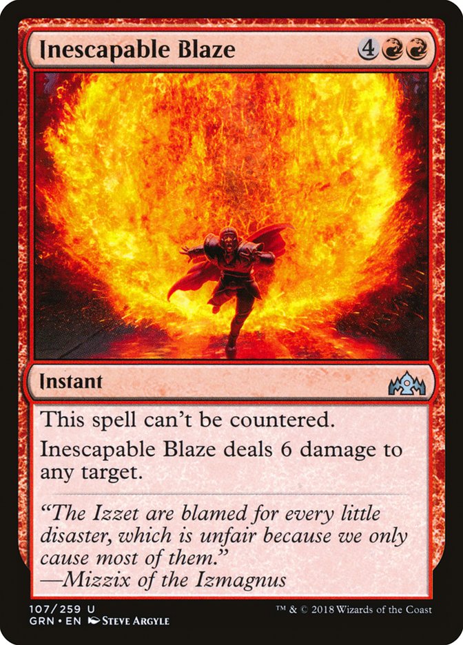 Inescapable Blaze [Guilds of Ravnica] | Good Games Modbury