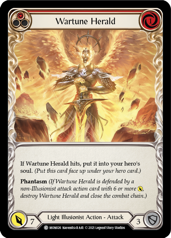 Wartune Herald (Red) [MON026-RF] (Monarch)  1st Edition Rainbow Foil | Good Games Modbury