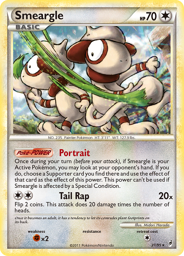 Smeargle (21/95) [HeartGold & SoulSilver: Call of Legends] | Good Games Modbury