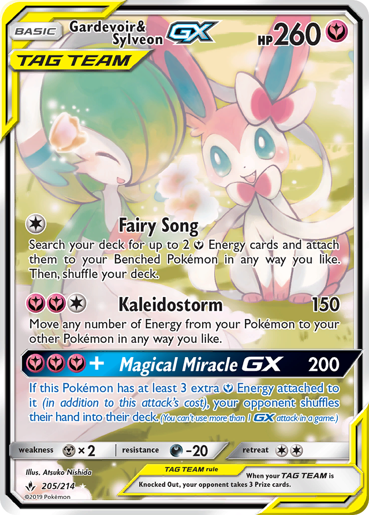 Gardevoir & Sylveon GX (205/214) [Sun & Moon: Unbroken Bonds] | Good Games Modbury