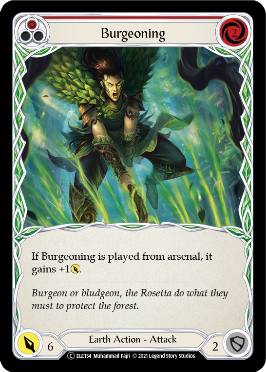 Burgeoning (Red) [U-ELE134] (Tales of Aria Unlimited)  Unlimited Rainbow Foil | Good Games Modbury