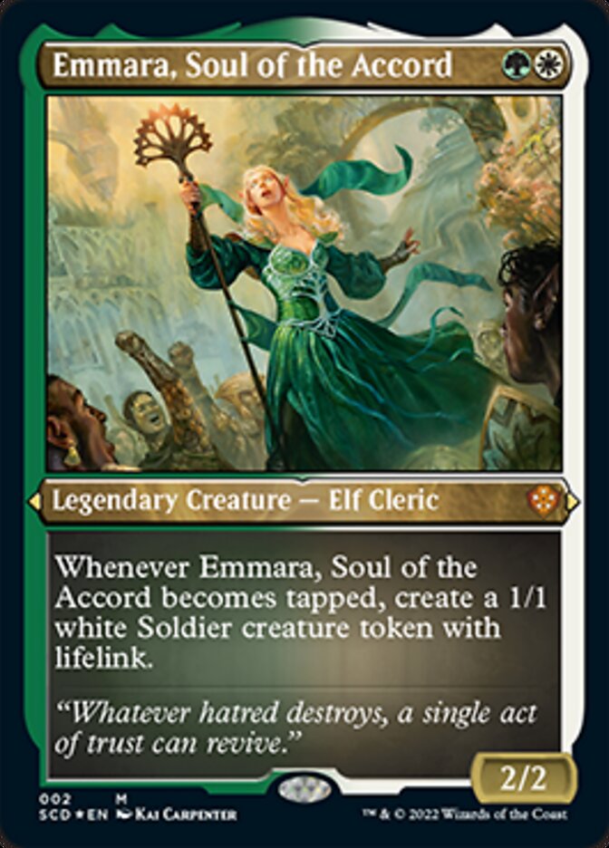 Emmara, Soul of the Accord (Foil Etched) [Starter Commander Decks] | Good Games Modbury