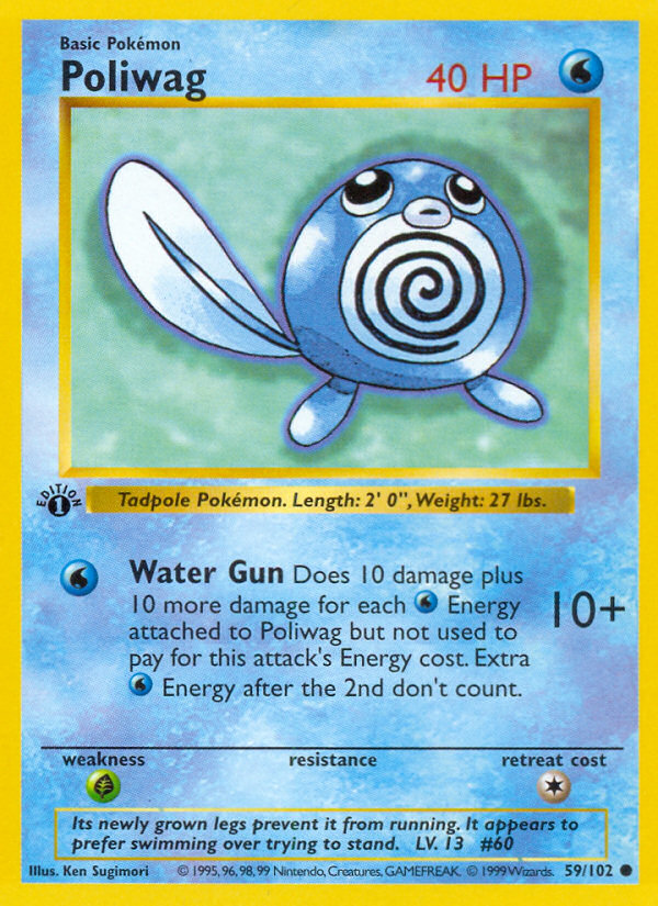 Poliwag (59/102) (Shadowless) [Base Set 1st Edition] | Good Games Modbury
