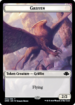 Elephant // Griffin Double-Sided Token [Dominaria Remastered Tokens] | Good Games Modbury