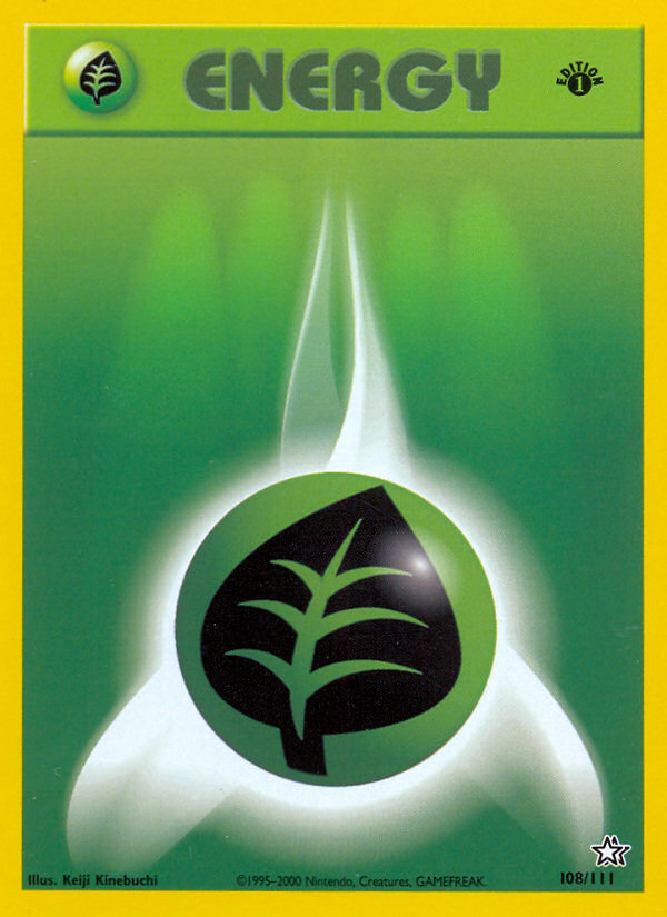 Grass Energy (108/111) [Neo Genesis 1st Edition] | Good Games Modbury