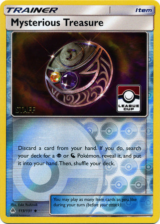 Mysterious Treasure (113/131) (League Promo Staff) [Sun & Moon: Forbidden Light] | Good Games Modbury