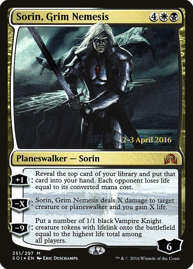 Sorin, Grim Nemesis [Shadows over Innistrad Prerelease Promos] | Good Games Modbury