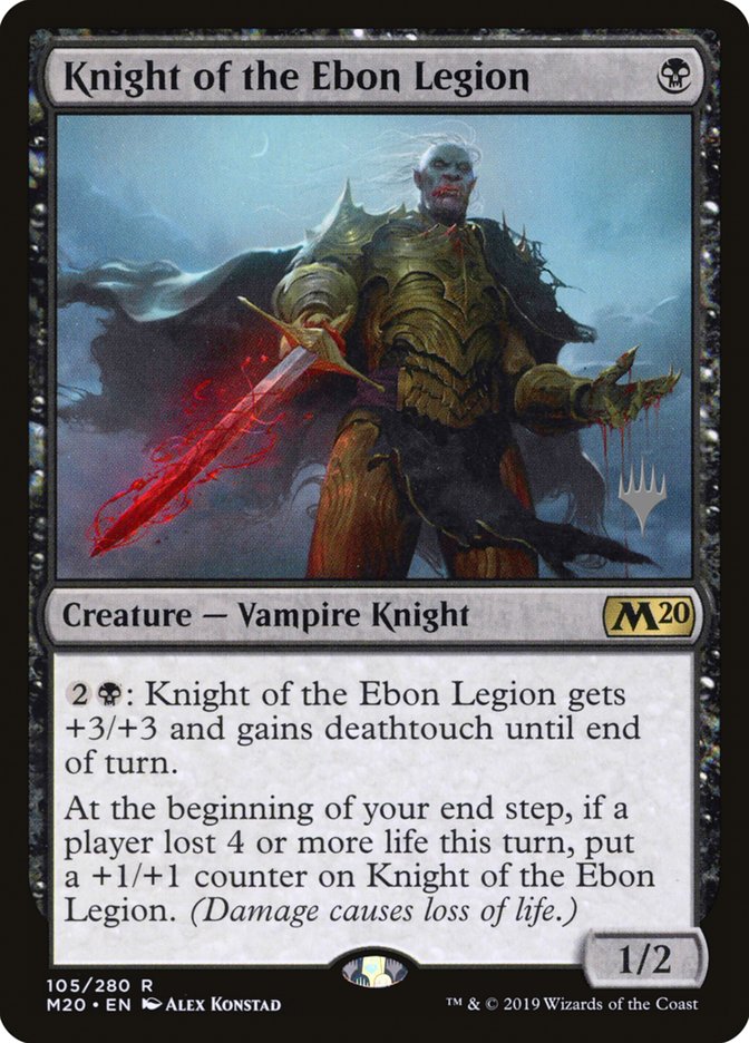 Knight of the Ebon Legion (Promo Pack) [Core Set 2020 Promos] | Good Games Modbury