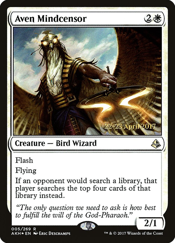 Aven Mindcensor [Amonkhet Prerelease Promos] | Good Games Modbury