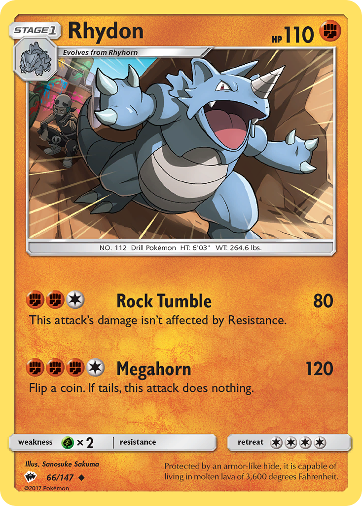 Rhydon (66/147) [Sun & Moon: Burning Shadows] | Good Games Modbury