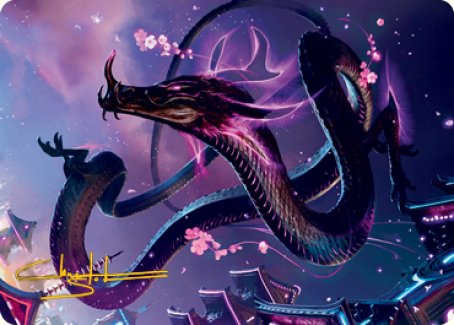 Junji, the Midnight Sky 1 Art Card (Gold-Stamped Signature) [Kamigawa: Neon Dynasty Art Series] | Good Games Modbury