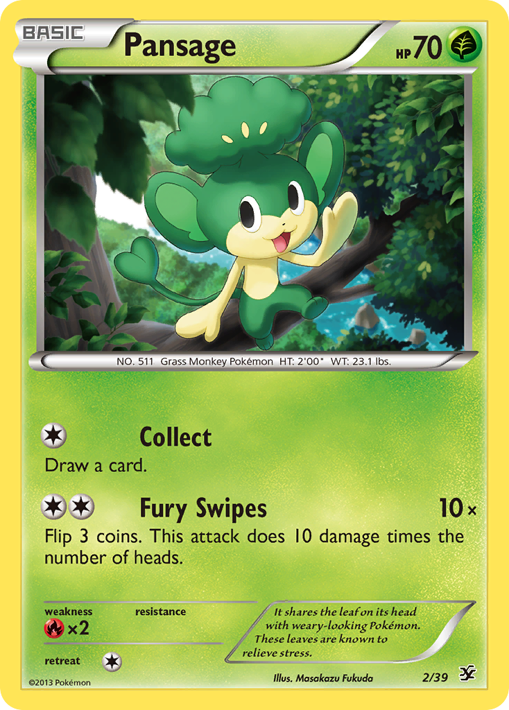 Pansage (2/39) [XY: Kalos Starter Set] | Good Games Modbury