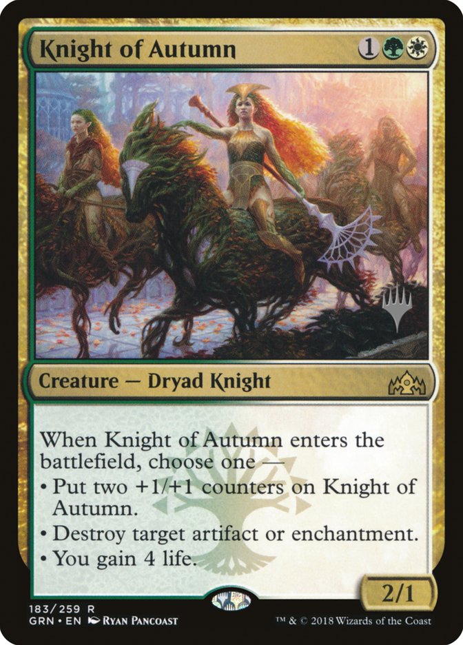 Knight of Autumn (Promo Pack) [Guilds of Ravnica Promos] | Good Games Modbury