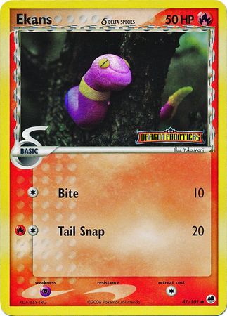 Ekans (47/101) (Delta Species) (Stamped) [EX: Dragon Frontiers] | Good Games Modbury