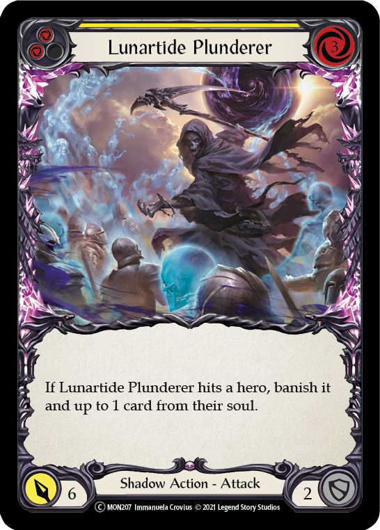 Lunartide Plunderer (Yellow) [U-MON207-RF] (Monarch Unlimited)  Unlimited Rainbow Foil | Good Games Modbury