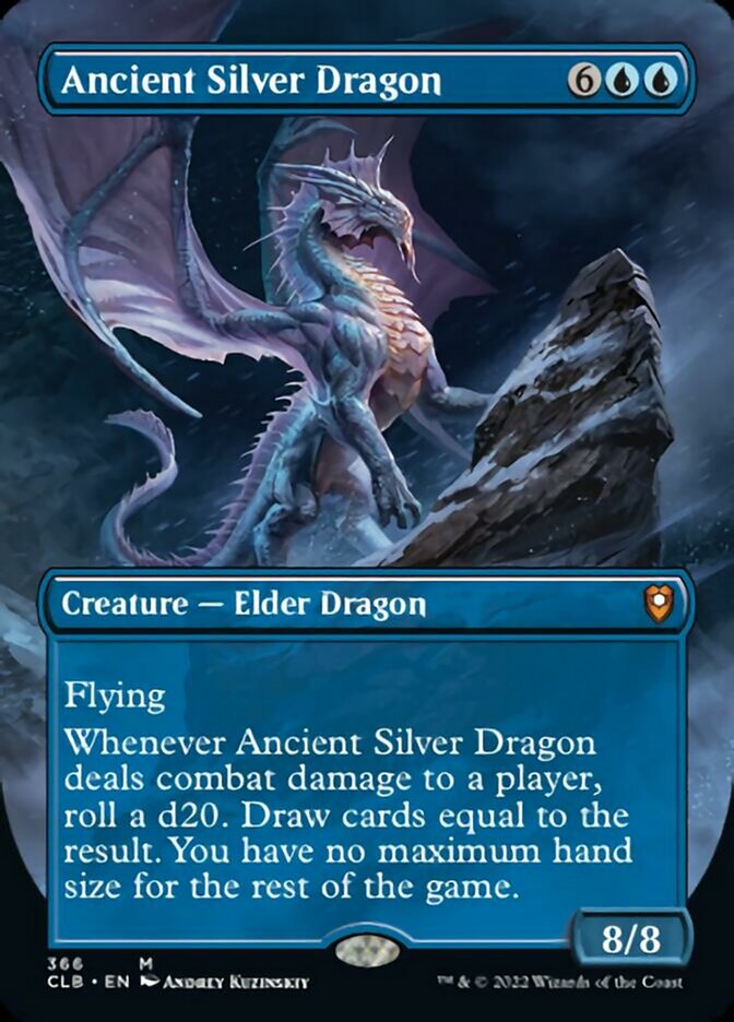 Ancient Silver Dragon (Borderless Alternate Art) [Commander Legends: Battle for Baldur's Gate] | Good Games Modbury