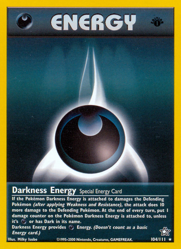 Darkness Energy (104/111) [Neo Genesis 1st Edition] | Good Games Modbury