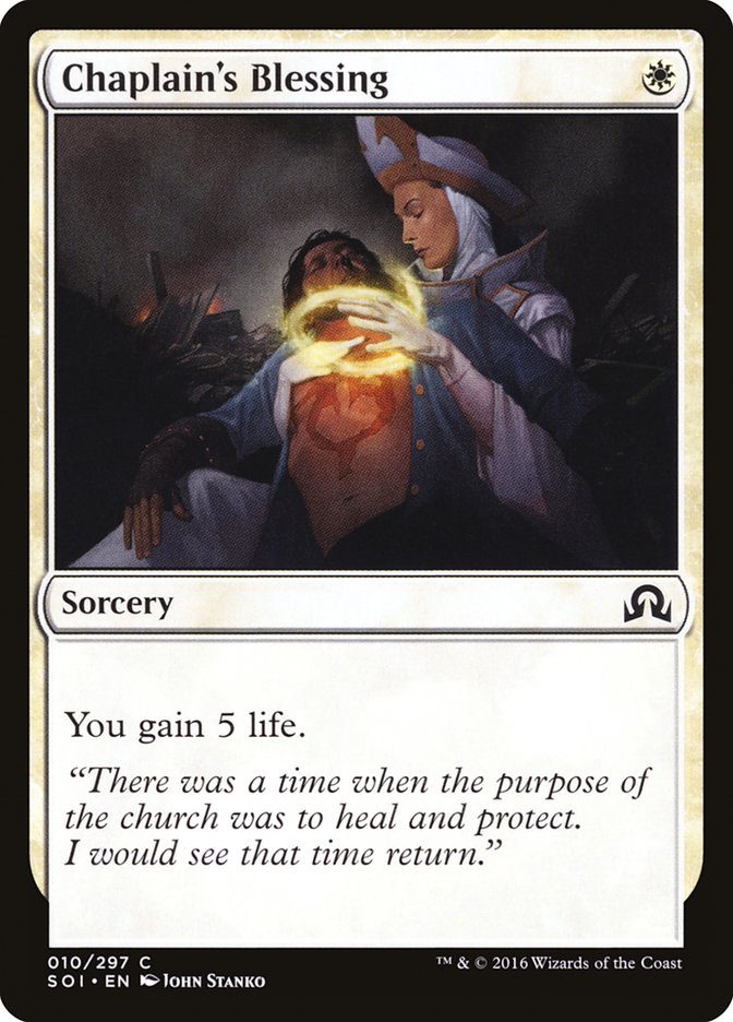 Chaplain's Blessing [Shadows over Innistrad] | Good Games Modbury