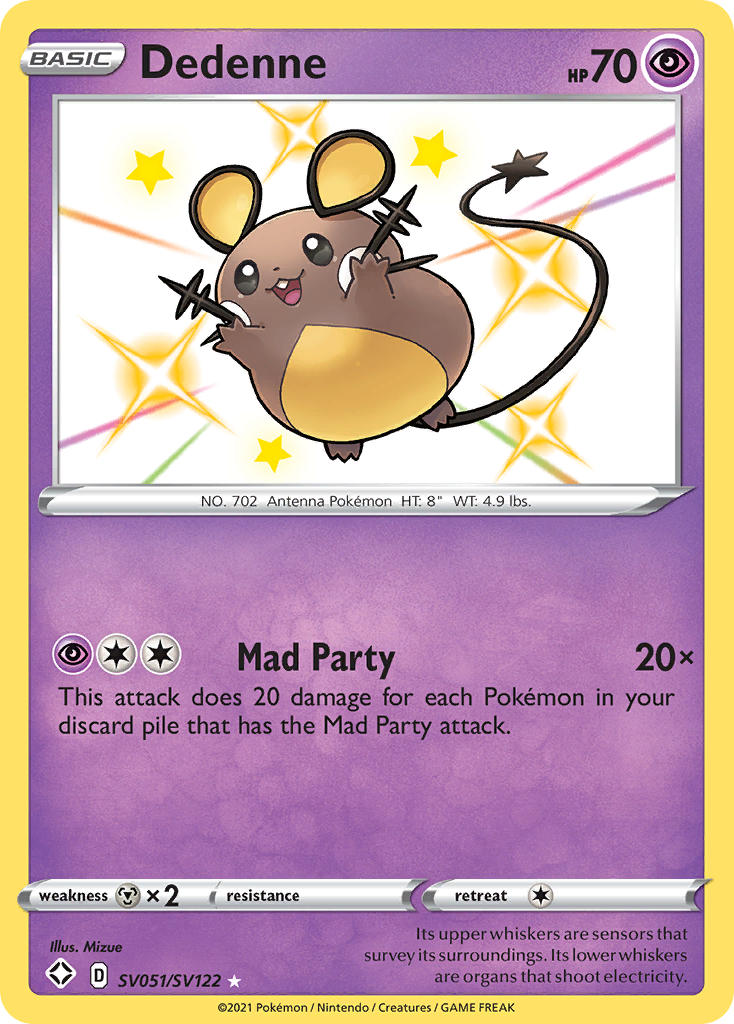 Dedenne (SV051/SV122) [Sword & Shield: Shining Fates] | Good Games Modbury