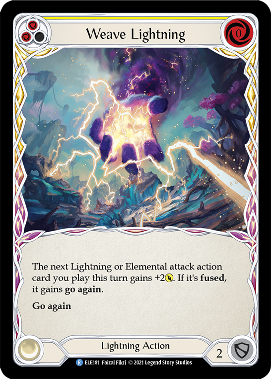 Weave Lightning (Yellow) [ELE181] (Tales of Aria)  1st Edition Normal | Good Games Modbury
