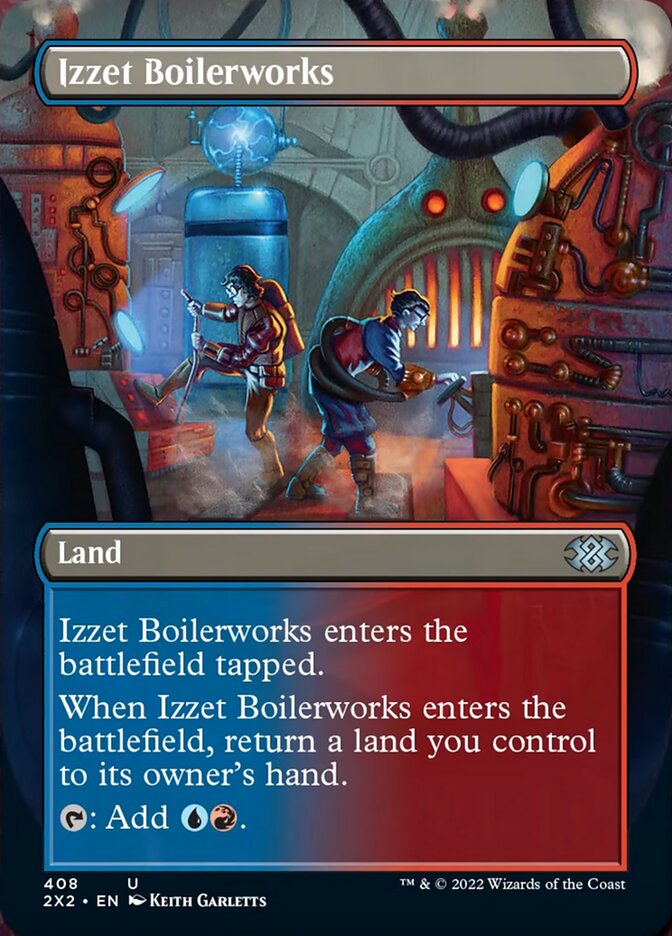 Izzet Boilerworks (Borderless Alternate Art) [Double Masters 2022] | Good Games Modbury