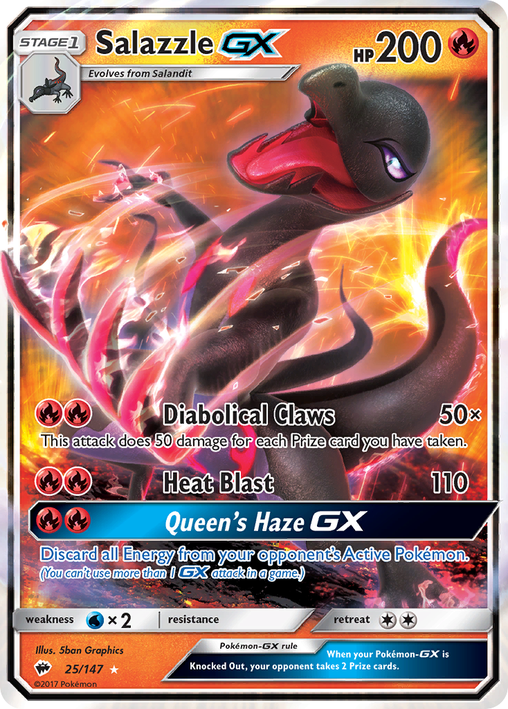 Salazzle GX (25/147) [Sun & Moon: Burning Shadows] | Good Games Modbury