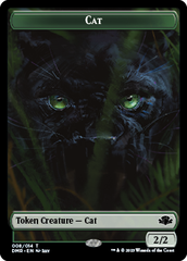 Zombie // Cat (008) Double-Sided Token [Dominaria Remastered Tokens] | Good Games Modbury