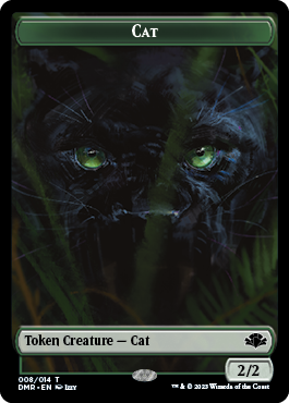 Insect // Cat (008) Double-Sided Token [Dominaria Remastered Tokens] | Good Games Modbury