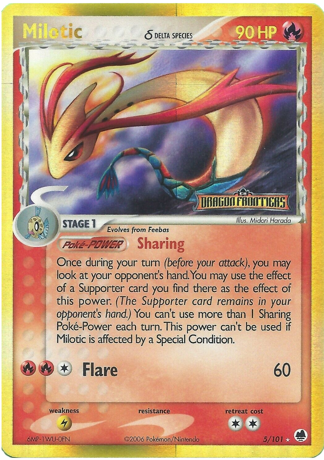 Milotic (5/101) (Delta Species) (Stamped) [EX: Dragon Frontiers] | Good Games Modbury