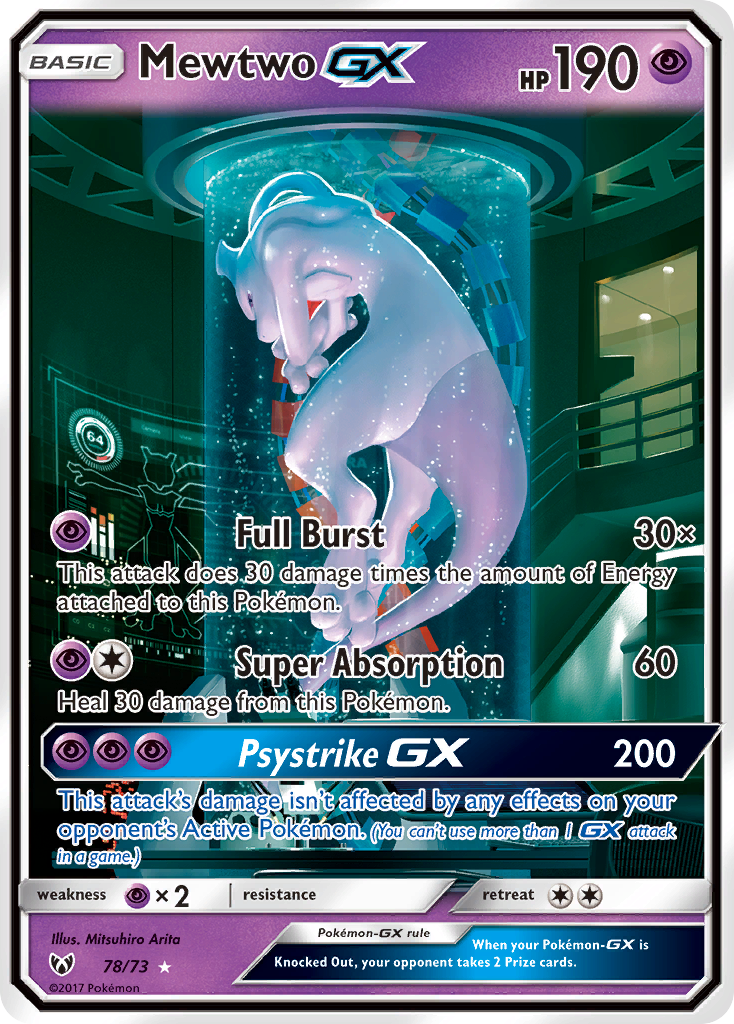 Mewtwo GX (78/73) [Sun & Moon: Shining Legends] | Good Games Modbury