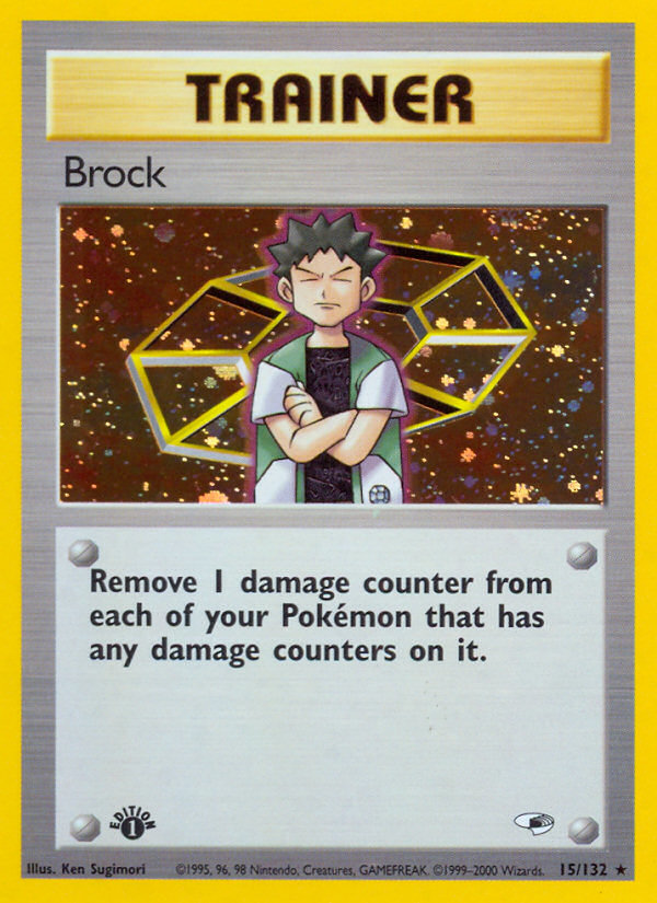 Brock (15/132) [Gym Heroes 1st Edition] | Good Games Modbury