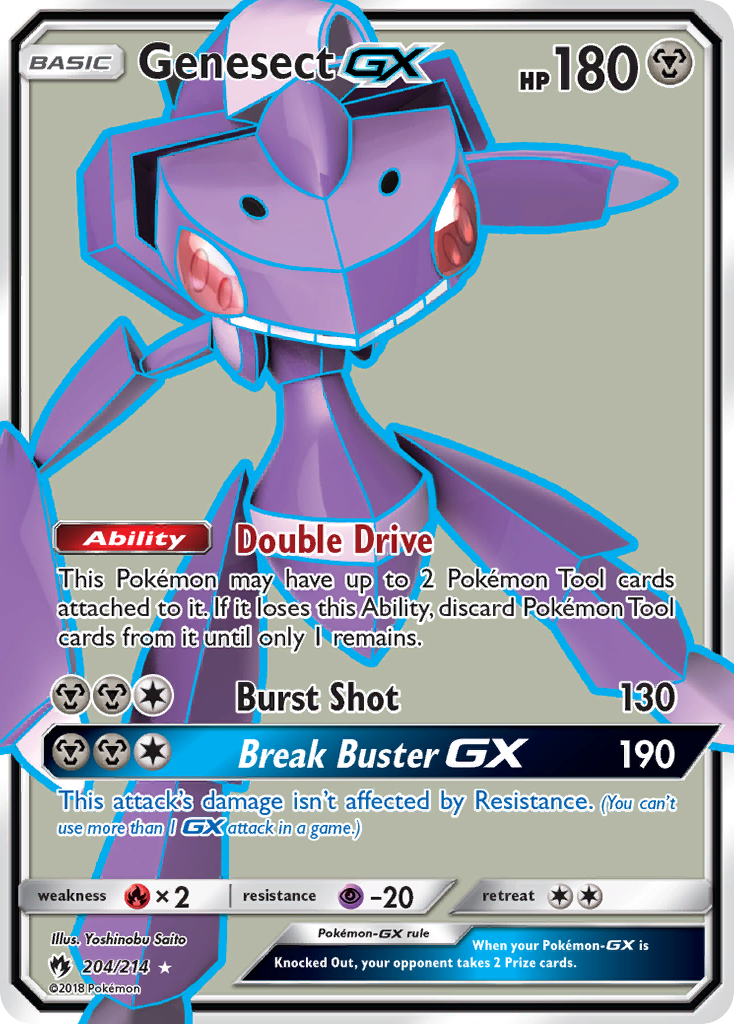 Genesect GX (204/214) [Sun & Moon: Lost Thunder] | Good Games Modbury