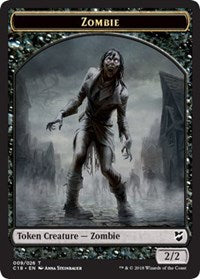 Zombie // Angel Double-Sided Token [Commander 2018 Tokens] | Good Games Modbury
