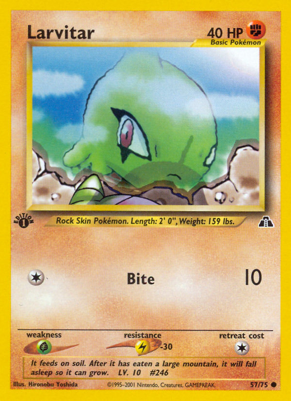 Larvitar (57/75) [Neo Discovery 1st Edition] | Good Games Modbury
