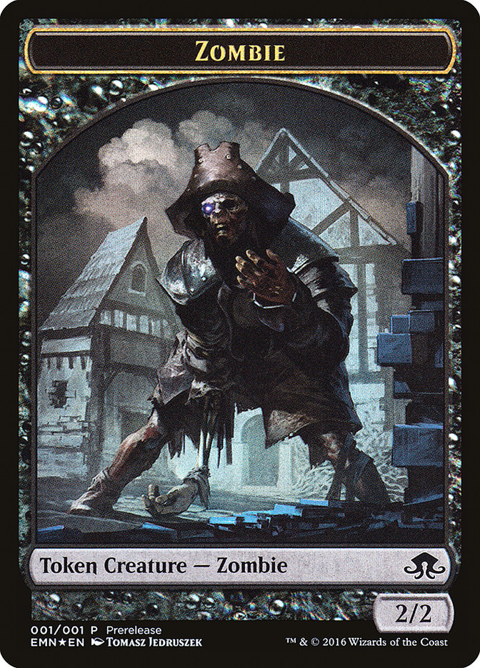 Zombie // Zombie Double-Sided Token [Eldritch Moon Prerelease Promos] | Good Games Modbury