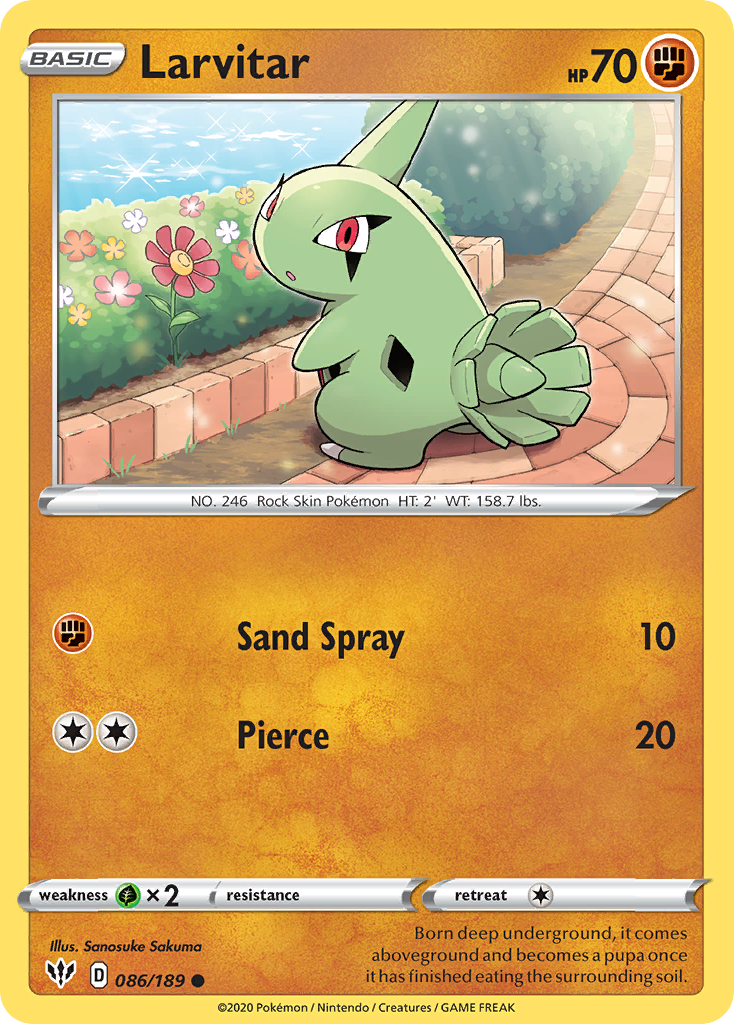 Larvitar (086/189) [Sword & Shield: Darkness Ablaze] | Good Games Modbury