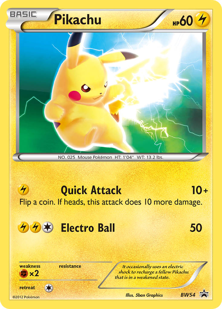 Pikachu (BW54) [Black & White: Black Star Promos] | Good Games Modbury