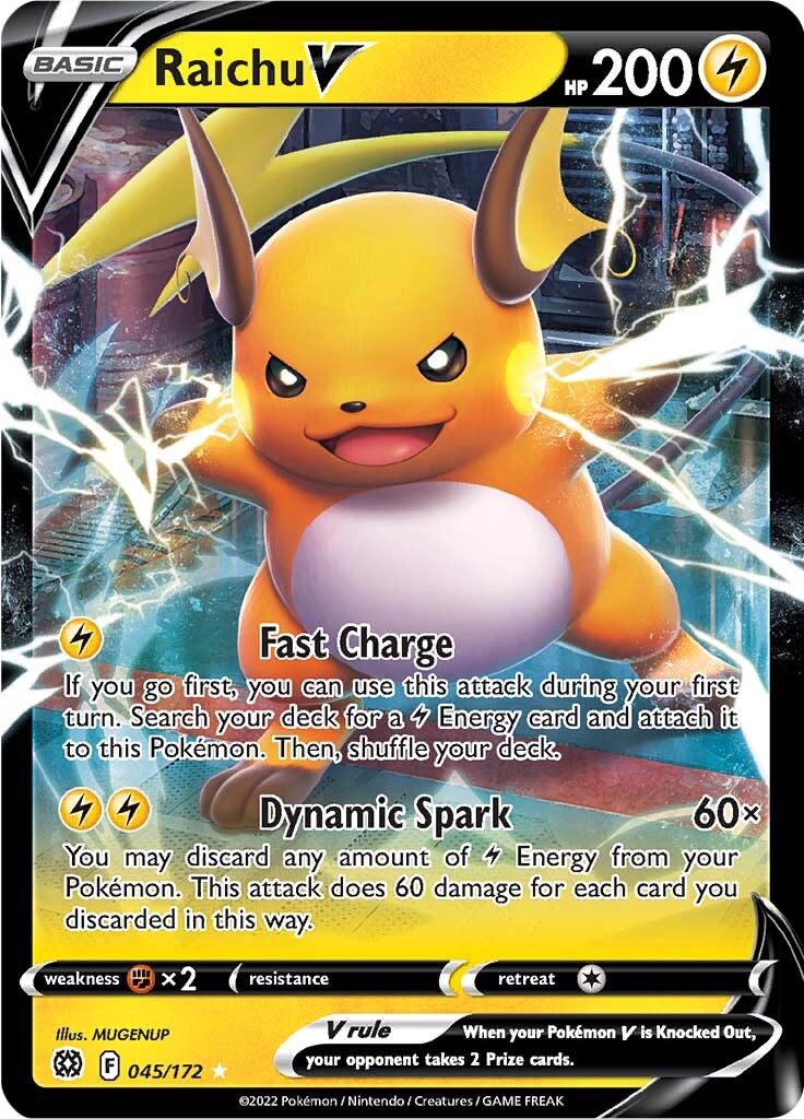 Raichu V (045/172) [Sword & Shield: Brilliant Stars] | Good Games Modbury