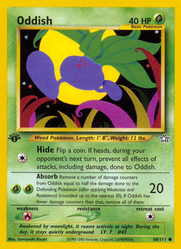 Oddish (68/111) [Neo Genesis 1st Edition] | Good Games Modbury