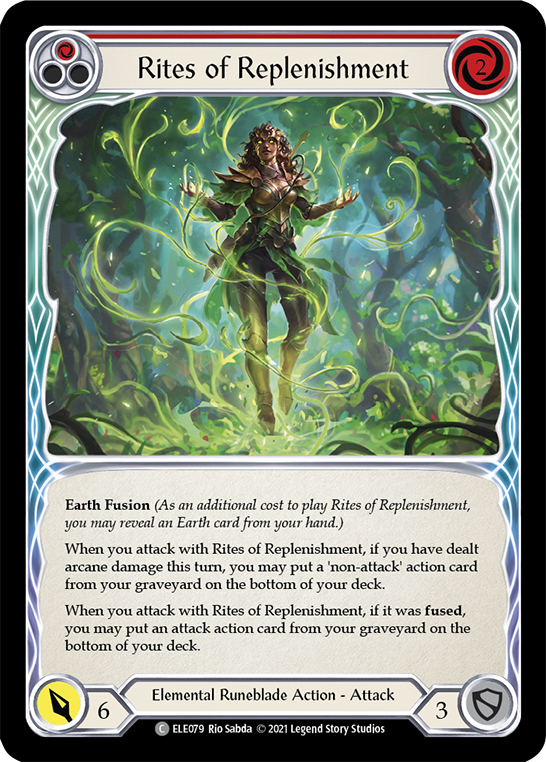 Rites of Replenishment (Red) [ELE079] (Tales of Aria)  1st Edition Normal | Good Games Modbury