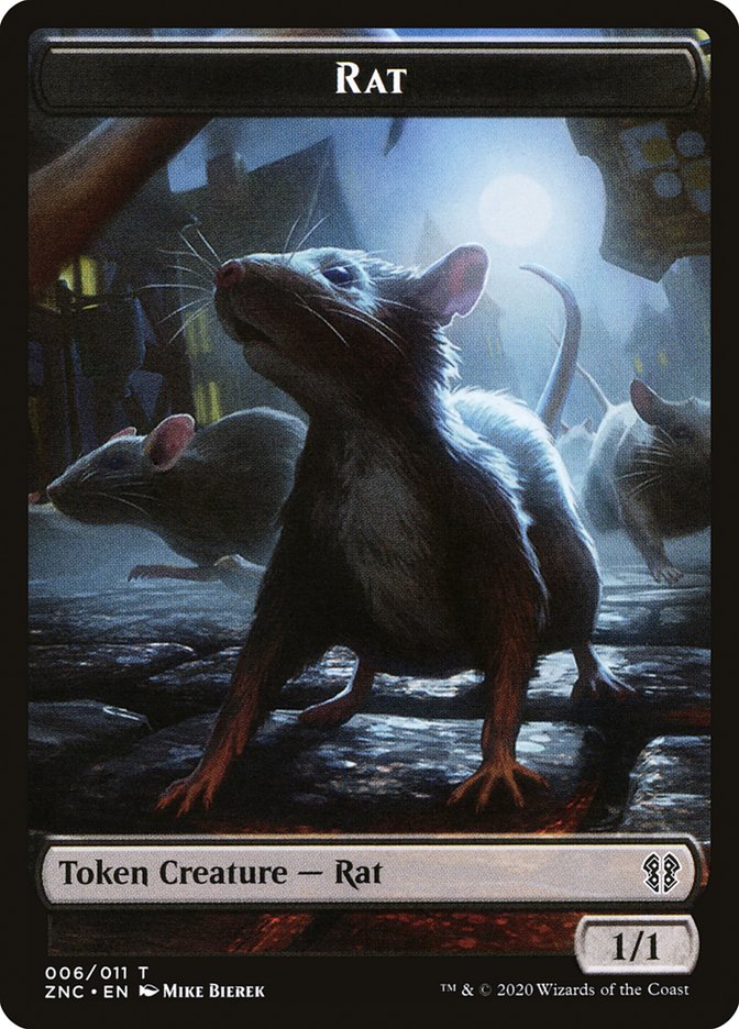 Faerie Rogue // Rat Double-Sided Token [Zendikar Rising Commander Tokens] | Good Games Modbury