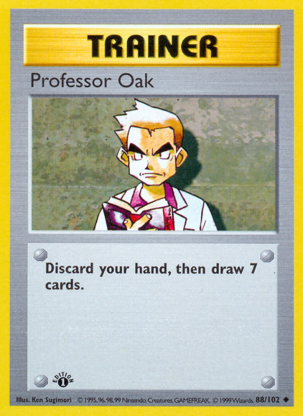 Professor Oak (88/102) (Shadowless) [Base Set 1st Edition] | Good Games Modbury